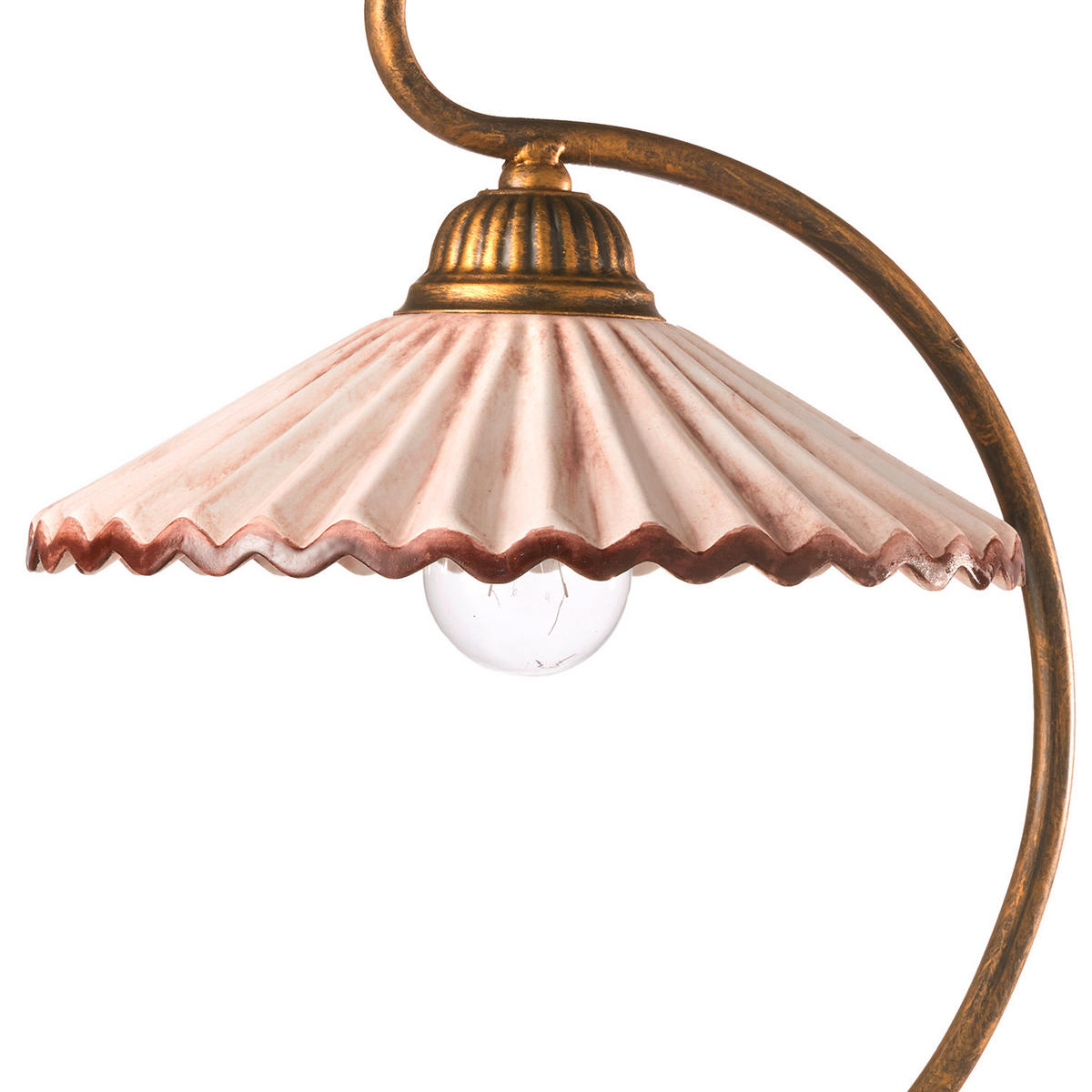TISCHLEUCHTE 4623 ODINO 23/34 cm   - Braun/Weiß, KONVENTIONELL, Keramik/Kunststoff (23/34cm)
