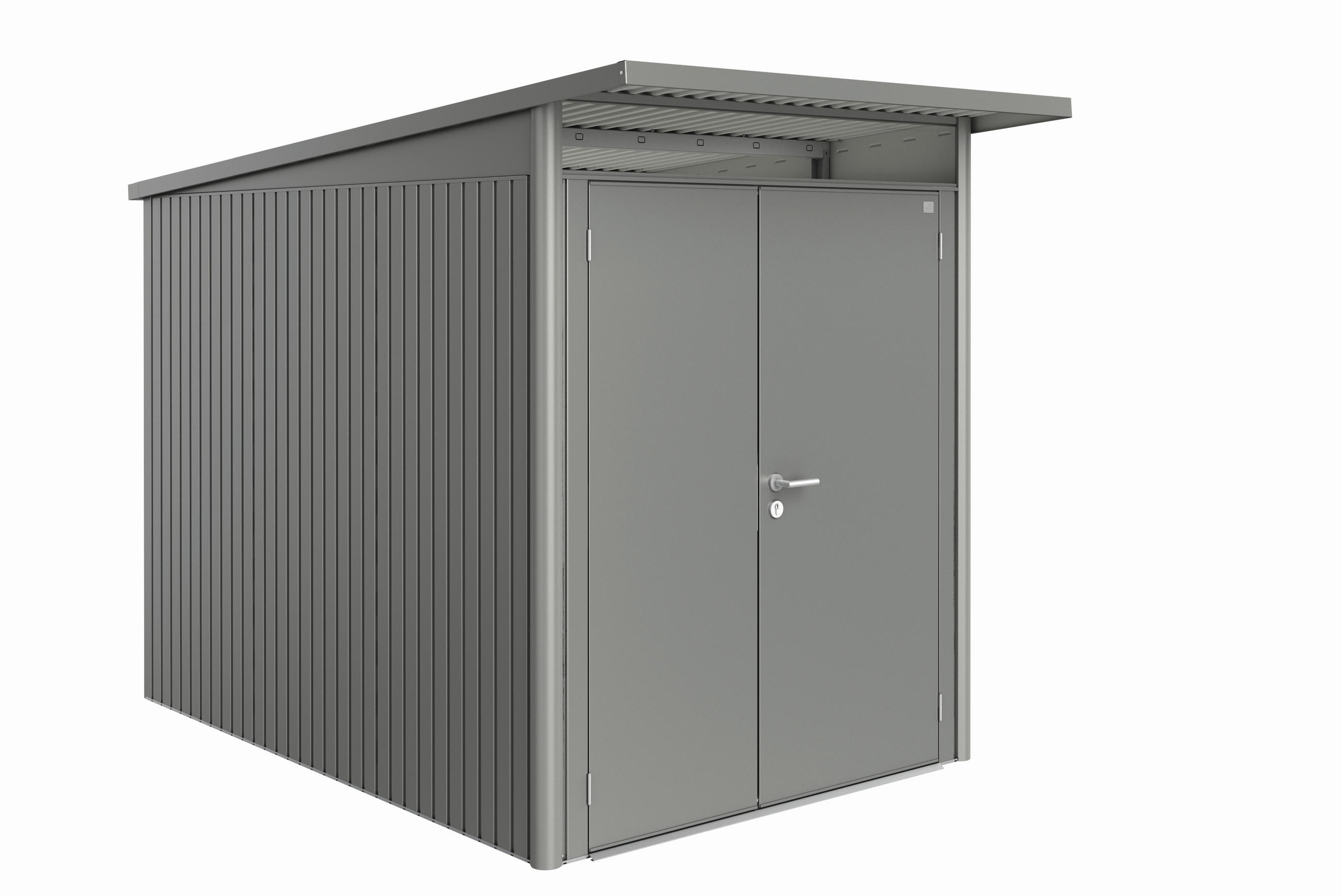 GERÄTEHAUS 180/218/300 cm  - Grau, Design, Metall (180/218/300cm) - Biohort