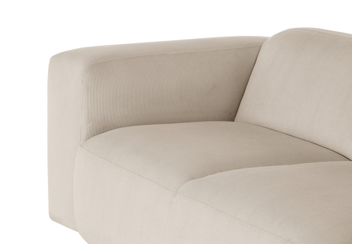HÖRNSOFFA i manchester beige  - beige/svart, Design, textil/plast (304/200cm) - MID.YOU