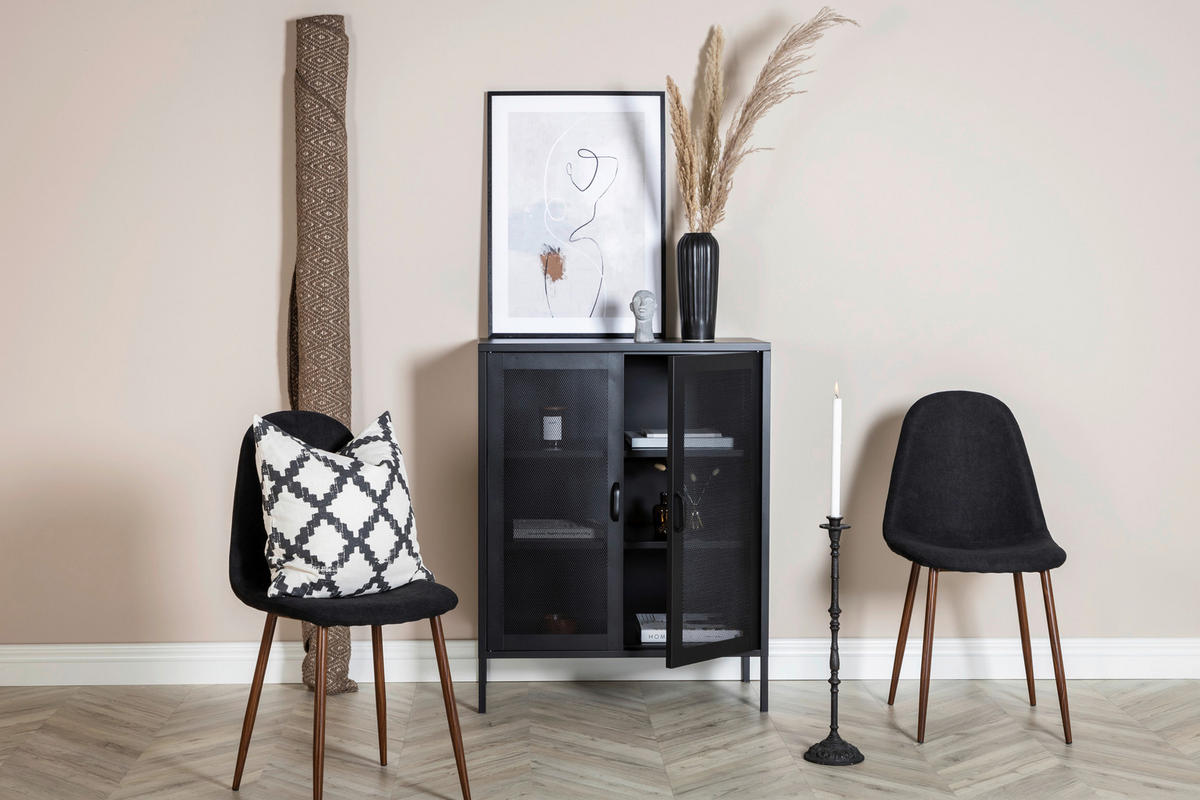 SIDEBOARD  in 80/101.5/40 cm  - Schwarz, Design, Metall (80/101.5/40cm) - Livetastic