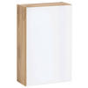 HÄNGESCHRANK 40/64/20 cm  - Eichefarben/Weiß, KONVENTIONELL, Glas/Holzwerkstoff (40/64/20cm) - Held
