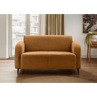 2-SITZER-SOFA Marone Bouclé Goldfarben  - Goldfarben/Schwarz, MODERN, Textil/Metall (140/76/90cm) - Livetastic