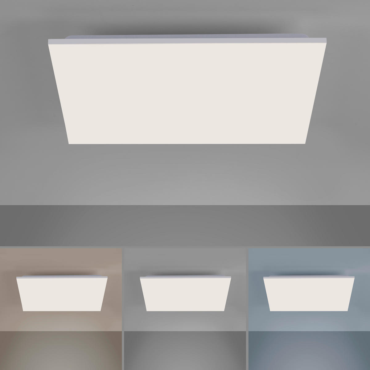LED-DECKENLEUCHTE Canvas 59,5/59,5/7,2 cm   - Design, Kunststoff/Metall (59,5/59,5/7,2cm)