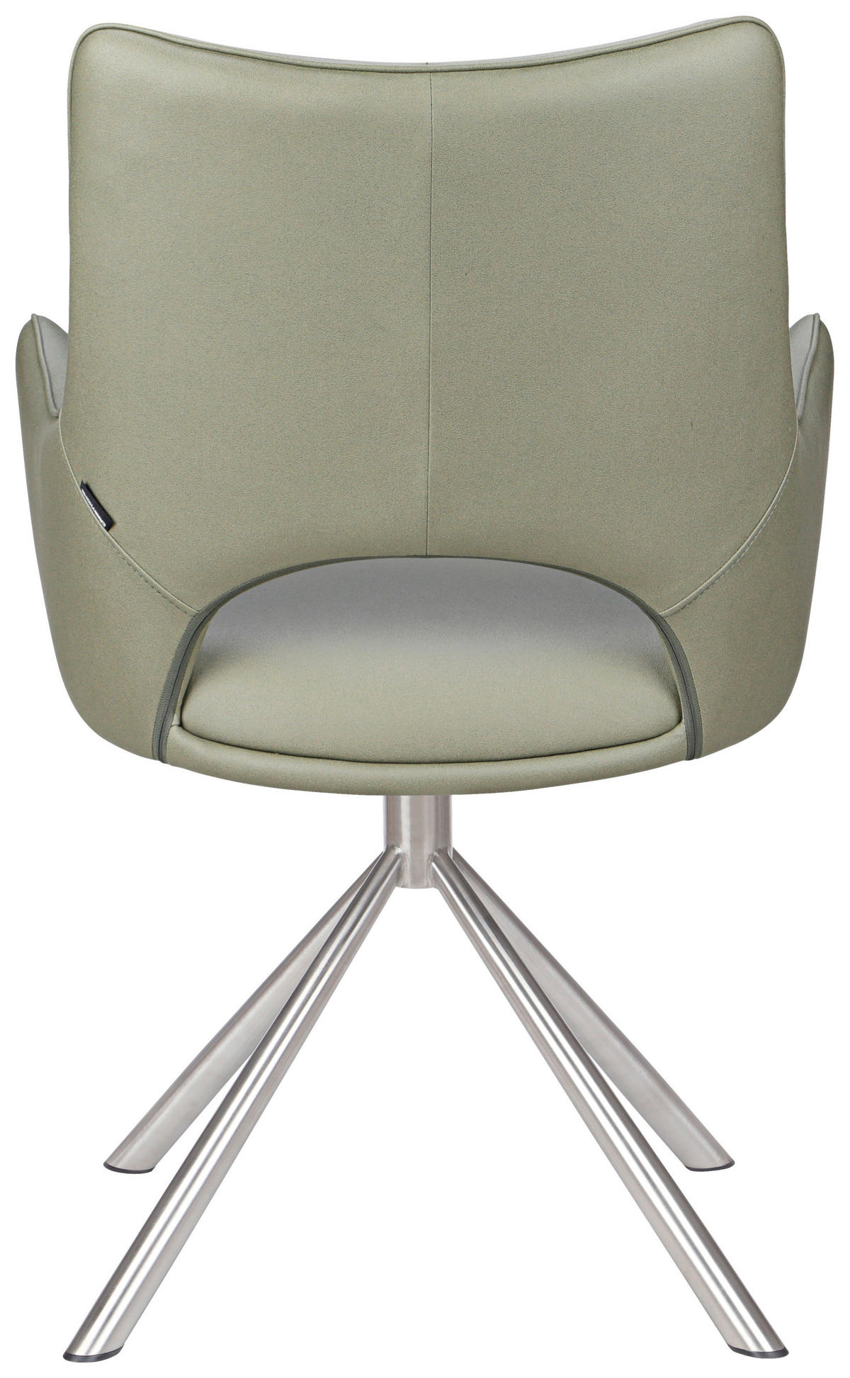 ARMLEHNSTUHL  in Edelstahl Mikrofaser  - Edelstahlfarben/Grün, Design, Textil/Metall (59/88,5/62cm) - Carryhome
