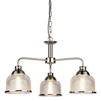 HÄNGELEUCHTE Bistro II 56/120/56 cm  - Silberfarben, KONVENTIONELL, Glas/Metall (56/120/56cm)