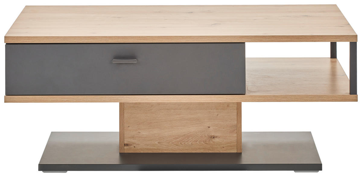 COUCHTISCH in Holzwerkstoff 110/65/45 cm  - Schwarz/Eiche Artisan, KONVENTIONELL, Holzwerkstoff/Metall (110/65/45cm) - Hom`in