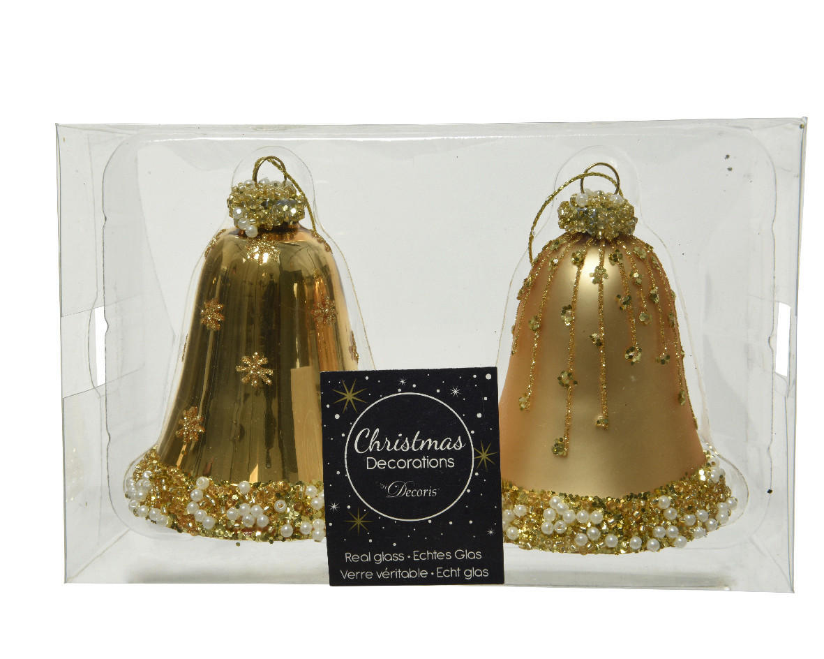 CLOPOT DECORATIV - auriu, Basics, sticlă (6,50/6,50/8,00cm)
