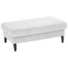 HOCKER in Textil Silberfarben  - Silberfarben/Schwarz, Modern, Textil/Metall (130/45/67cm) - Beldomo Style