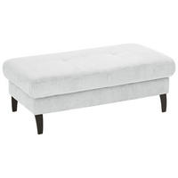 HOCKER in Textil Silberfarben  - Silberfarben/Schwarz, Modern, Textil/Metall (130/45/67cm) - Beldomo Style