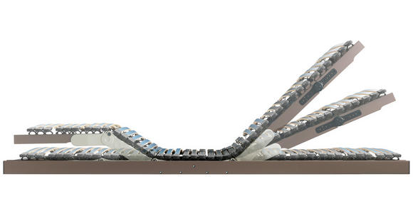 LATTENROST FUSION BASE MOVE 100/200 cm Kopfteil, Fußteil verstellbar, Buche  - Blau/Braun, Basics, Holz (100/200cm) - Dieter Knoll