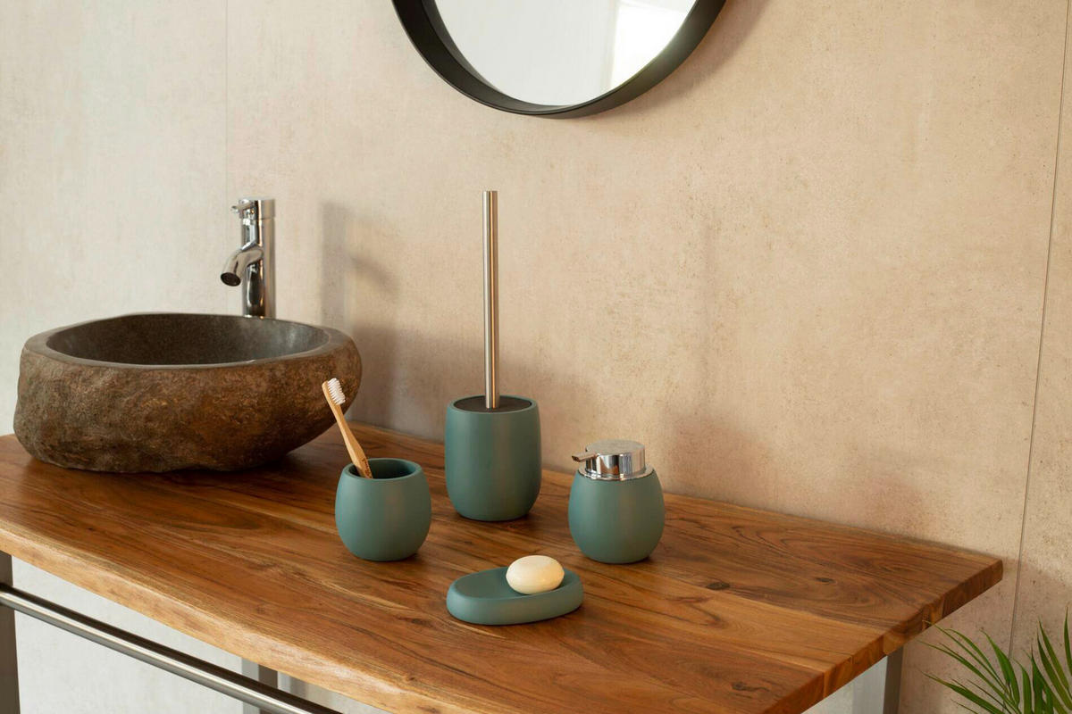 SEIFENSPENDER Kunststoff  - Petrol, Basics, Kunststoff (9,7/11,5/9,7cm) - Sadena