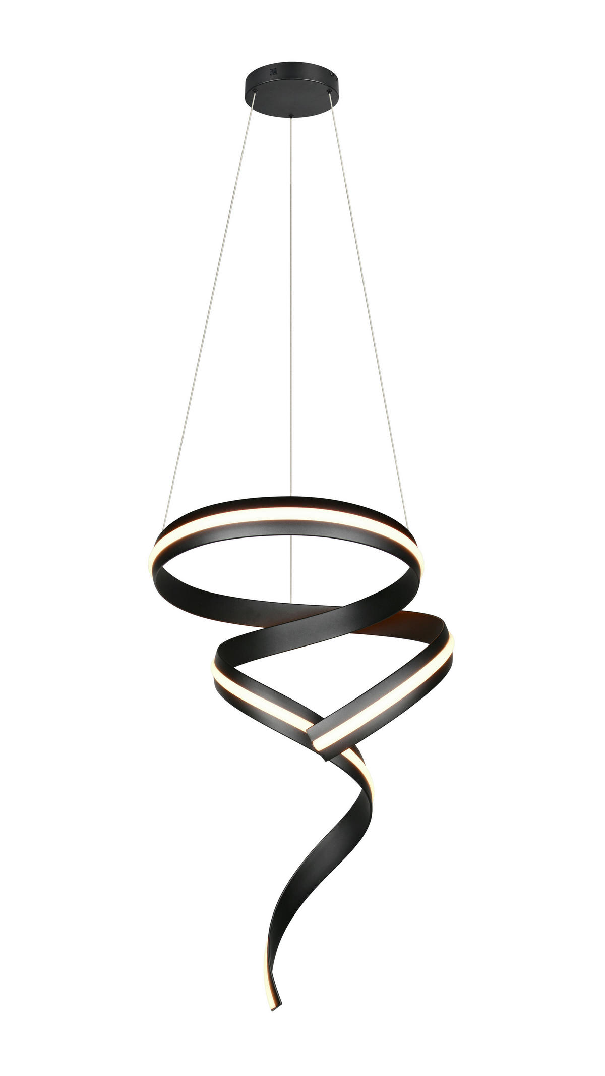 LED-HÄNGELEUCHTE    - Schwarz/Weiß, Design, Kunststoff/Metall (75cm) - Cinque