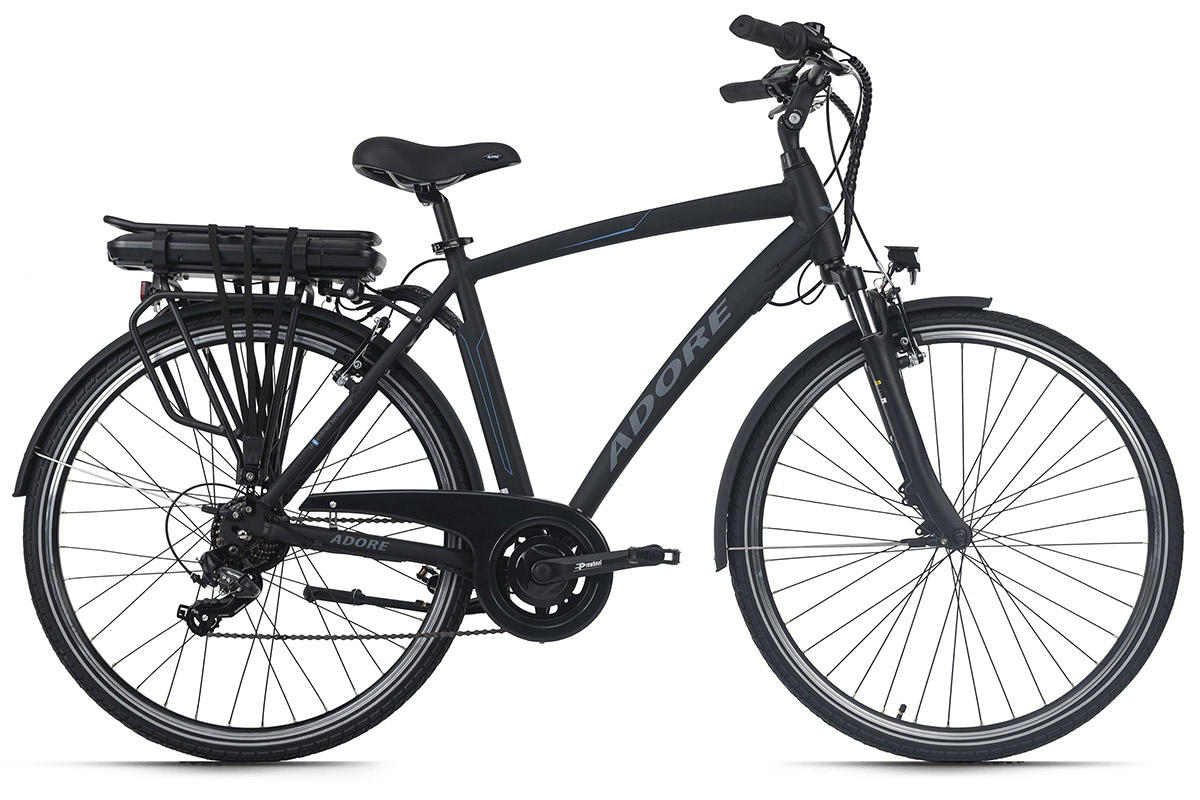 ELEKTROFAHRRAD ALU-CITY HERREN ADORE 113E 28 Zoll  - Schwarz, MODERN, Metall