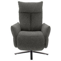 FERNSEHSESSEL in Chenille Dunkelbraun  - Dunkelbraun/Schwarz, Design, Textil/Metall (74/115/85cm) - Schöner Wohnen