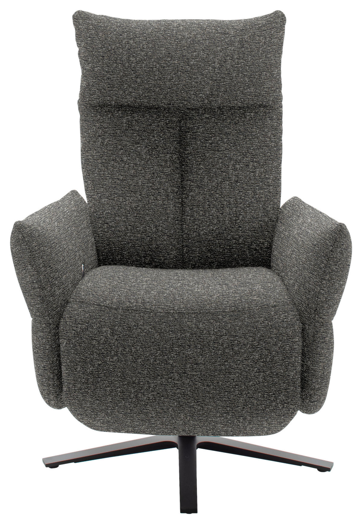 FERNSEHSESSEL in Chenille Dunkelbraun  - Dunkelbraun/Schwarz, Design, Textil/Metall (74/115/85cm) - Schöner Wohnen