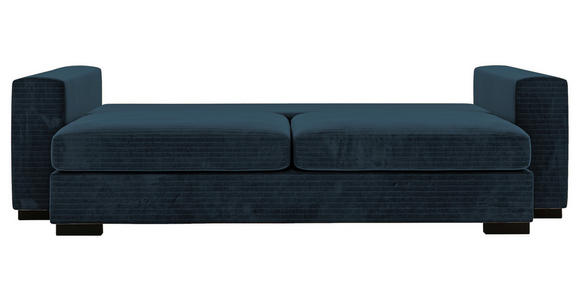 SCHLAFSOFA Flachgewebe Dunkelblau  - Schwarz/Dunkelblau, KONVENTIONELL, Kunststoff/Textil (236/78/114cm) - Carryhome