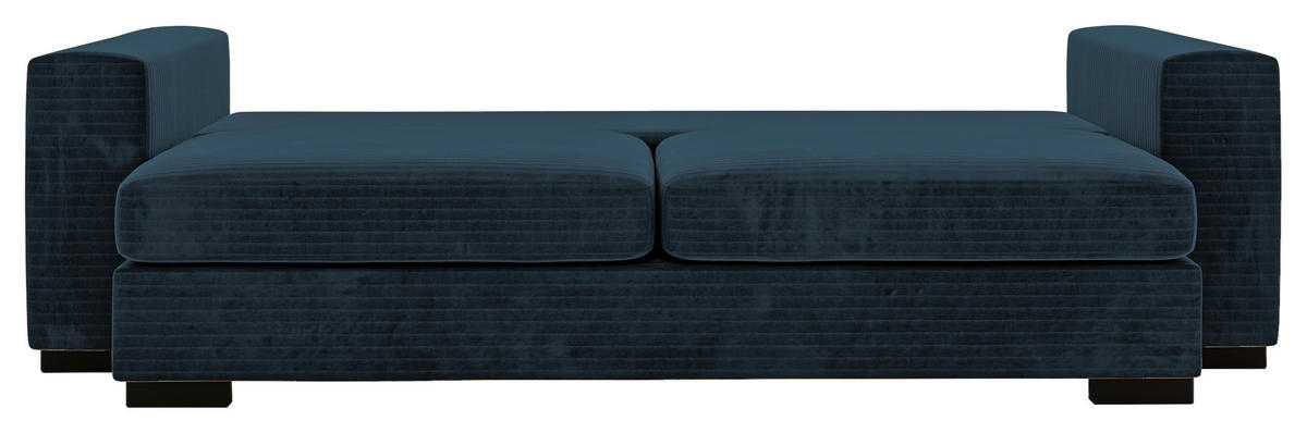 SCHLAFSOFA Flachgewebe Dunkelblau  - Schwarz/Dunkelblau, KONVENTIONELL, Kunststoff/Textil (236/78/114cm) - Carryhome