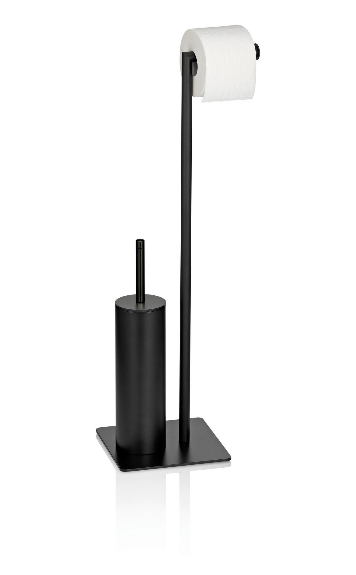 WC-BÜRSTENKOMBINATION in Metall    - Schwarz, KONVENTIONELL, Metall (20,00/20,00/71,00cm) - Kela