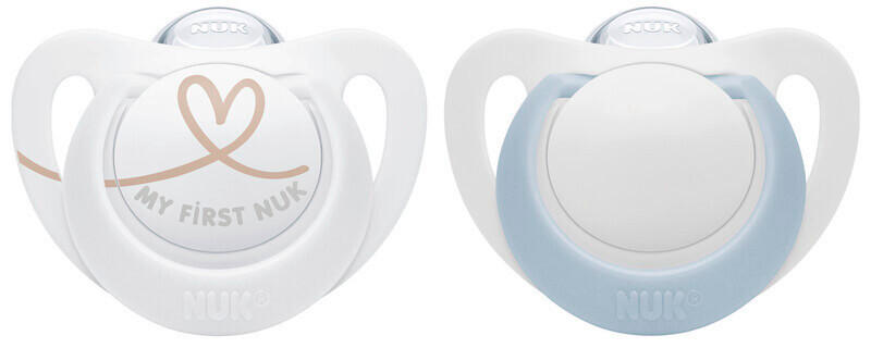SCHNULLER - Hellblau, Basics, Kunststoff (5,3/6/13,5cm) - NUK