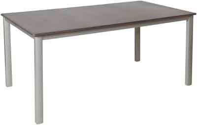 GARTENSET beschichtet Aluminium  - Platinfarben/Dunkelgrau, Basics, Textil/Metall (160/90/72cm) - Acamp