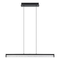 KRIŠTÁĽOVÉ ZÁVESNÉ SVIETIDLO, 100/8/110 cm  - čierna, Trend, kov/sklo (100/8/110cm)
