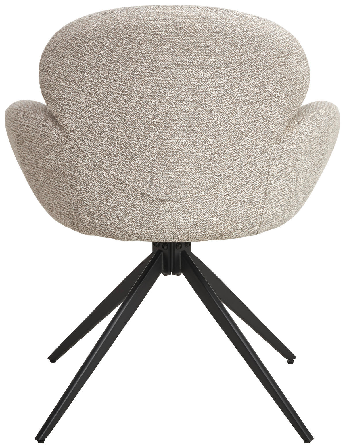 ARMLEHNSTUHL  in Eisen Webstoff  - Beige/Schwarz, MODERN, Textil/Metall (60/83/63cm) - MID.YOU