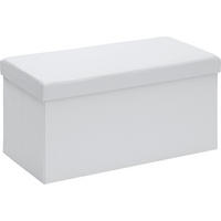 KUTIJA ZA SEDENJE bela   - bela, Dizajnerski, tekstil/pločasti materijal (76/38/38cm) - Carryhome
