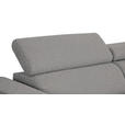 ECKSOFA Dunkelgrau Struktur  - Dunkelgrau/Schwarz, Design, Kunststoff/Textil (284/205cm) - Xora