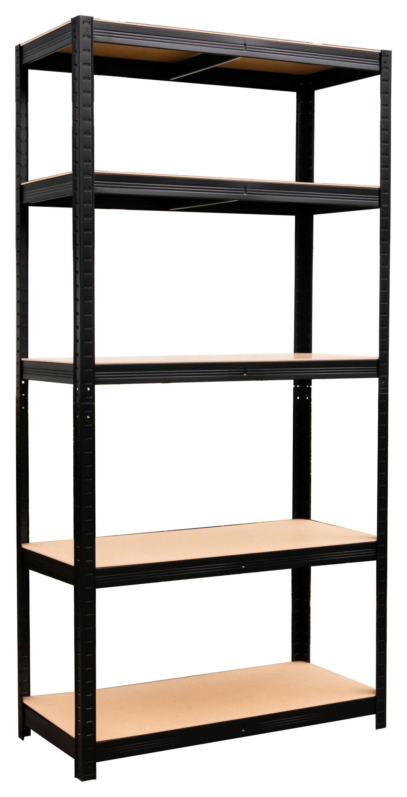 SCHWERLASTREGAL  - Schwarz/Naturfarben, KONVENTIONELL, Holzwerkstoff/Metall (75/30/175cm) - Xora