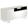 LOWBOARD  in 160/66/45 cm  - Weiss/Alufarben, Design, Glas/Holzwerkstoff (160/66/45cm) - Moderano
