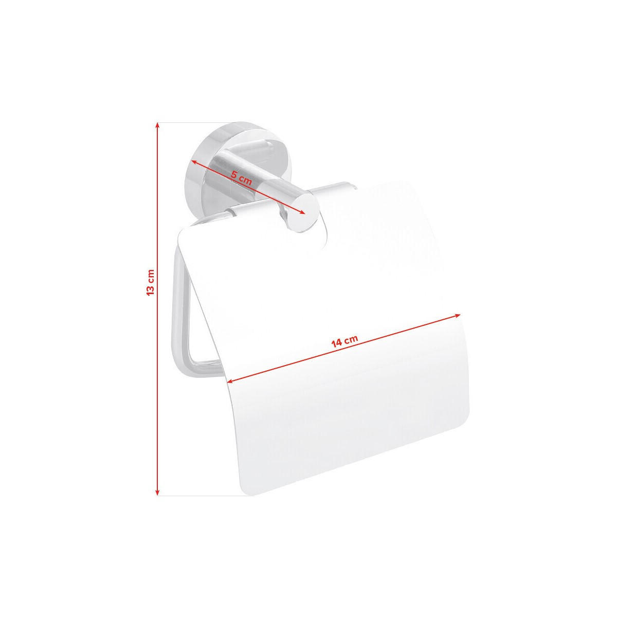 TOILETTENPAPIERHALTER - Chromfarben, Basics, Metall (14,5/13/5,4cm) - Tesa