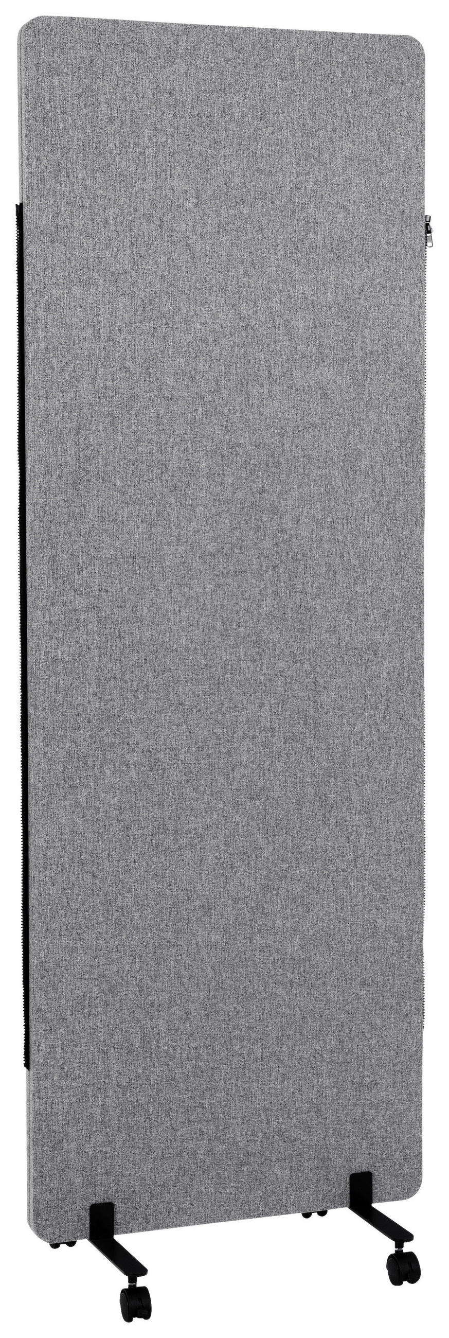 MELLANVÄGG  i metall, plast, textil  mörkgrå  - mörkgrå, Basics, metall/textil (60/177/3cm) - MID.YOU