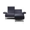 2-SITZER-SOFA in Chenille Blau  - Blau/Schwarz, Design, Textil/Metall (164-194/85/86-94cm) - SENSOO