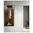 GARDEROBE 8-teilig  in 186/234/39 cm  - Wildeiche/Weiß, Design, Glas/Holzwerkstoff (186/234/39cm) - Moderano