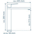 WASCHTISCHARMATUR 4,8/28,2/24,7 cm  - Chromfarben, Basics, Metall (4,8/28,2/24,7cm) - Xora