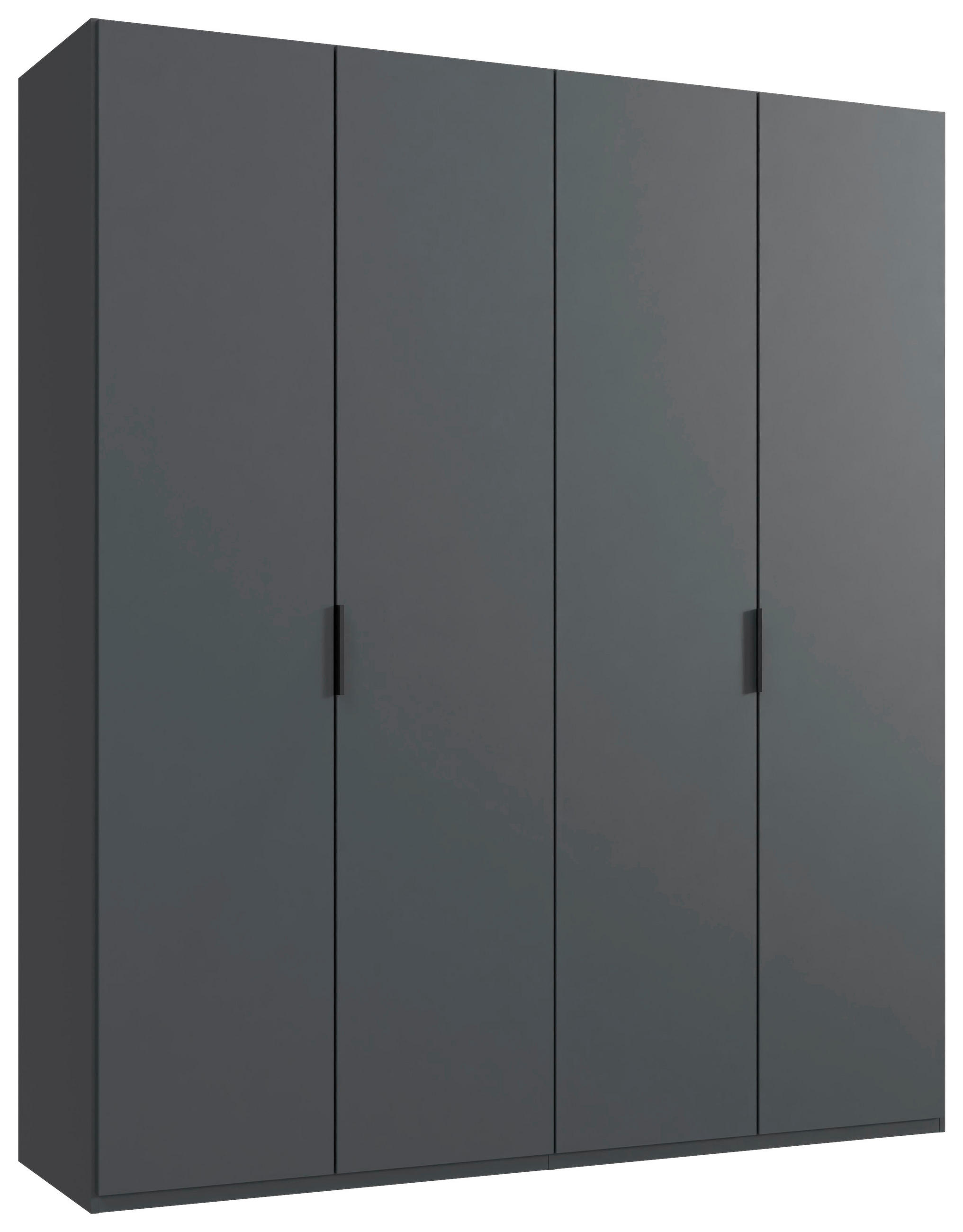 GARDEROB MED VIKDÖRRAR 200/236/58 cm 2-dörrar - grafitfärgad/svart, Design, trämaterial (200/236/58cm) - Boxxx
