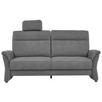 3,5-SITZER  in Mikrofaser Dunkelgrau Modern, Retro  - Dunkelgrau/Schwarz, KONVENTIONELL, Kunststoff/Textil (205/98/91cm) - Elegando