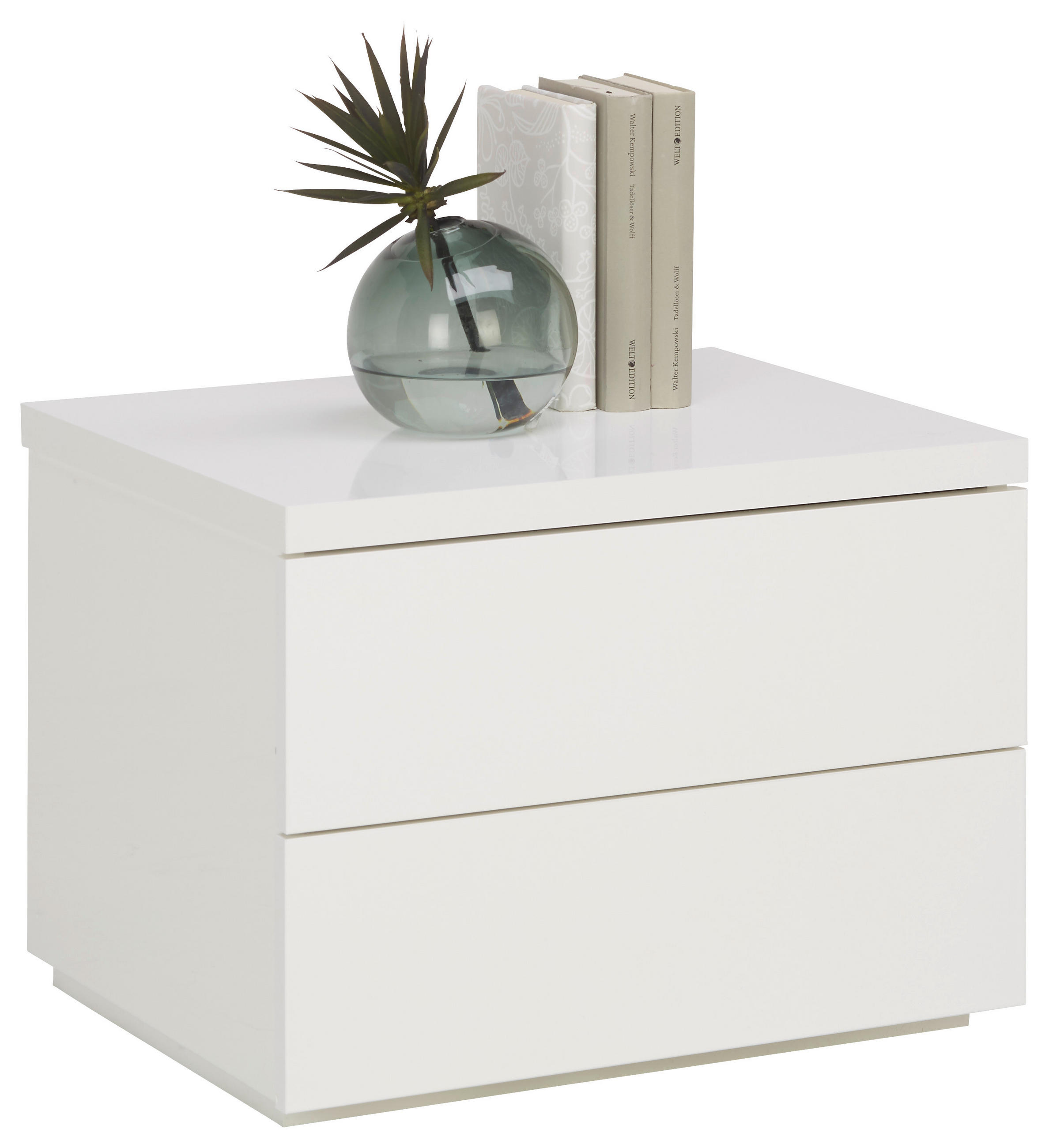 Noptieră, 55/41/44 cm, alb - alb, Konventionell, material pe bază de lemn (55/41/44cm) - Xora