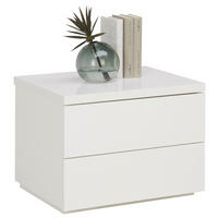 Noptieră, 55/41/44 cm, alb - alb, Konventionell, material pe bază de lemn (55/41/44cm) - Xora