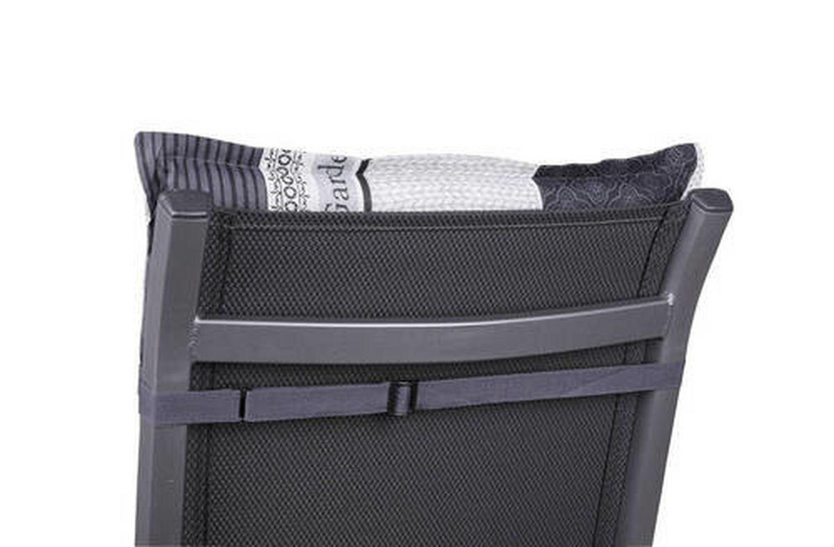 RELAXSESSELAUFLAGE in Anthrazit, Creme, Schwarz, Weiß  - Anthrazit/Creme, Design, Textil (50/7/170cm)
