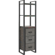REGAL - smeđa, Design, drvo/metal (55/200/40cm) - Ambia Home
