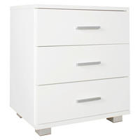 NACHTSCHRANK 45/54/34 cm  - Silberfarben/Weiß, KONVENTIONELL, Holzwerkstoff/Kunststoff (45/54/34cm) - MID.YOU