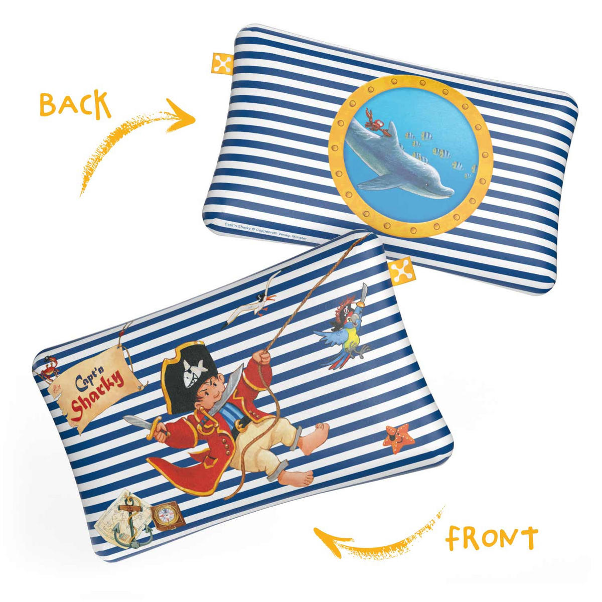 NACKENKISSENBEZUG COMFORT KIDS  - Blau/Weiß, Basics, Textil (50/32cm) - Smartsleep