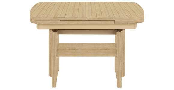 COUCHTISCH in Metall, Holzwerkstoff 125-165,5/71/56-75 cm - Eichefarben, KONVENTIONELL, Holzwerkstoff/Metall (125-165,5/71/56-75cm) - Venda