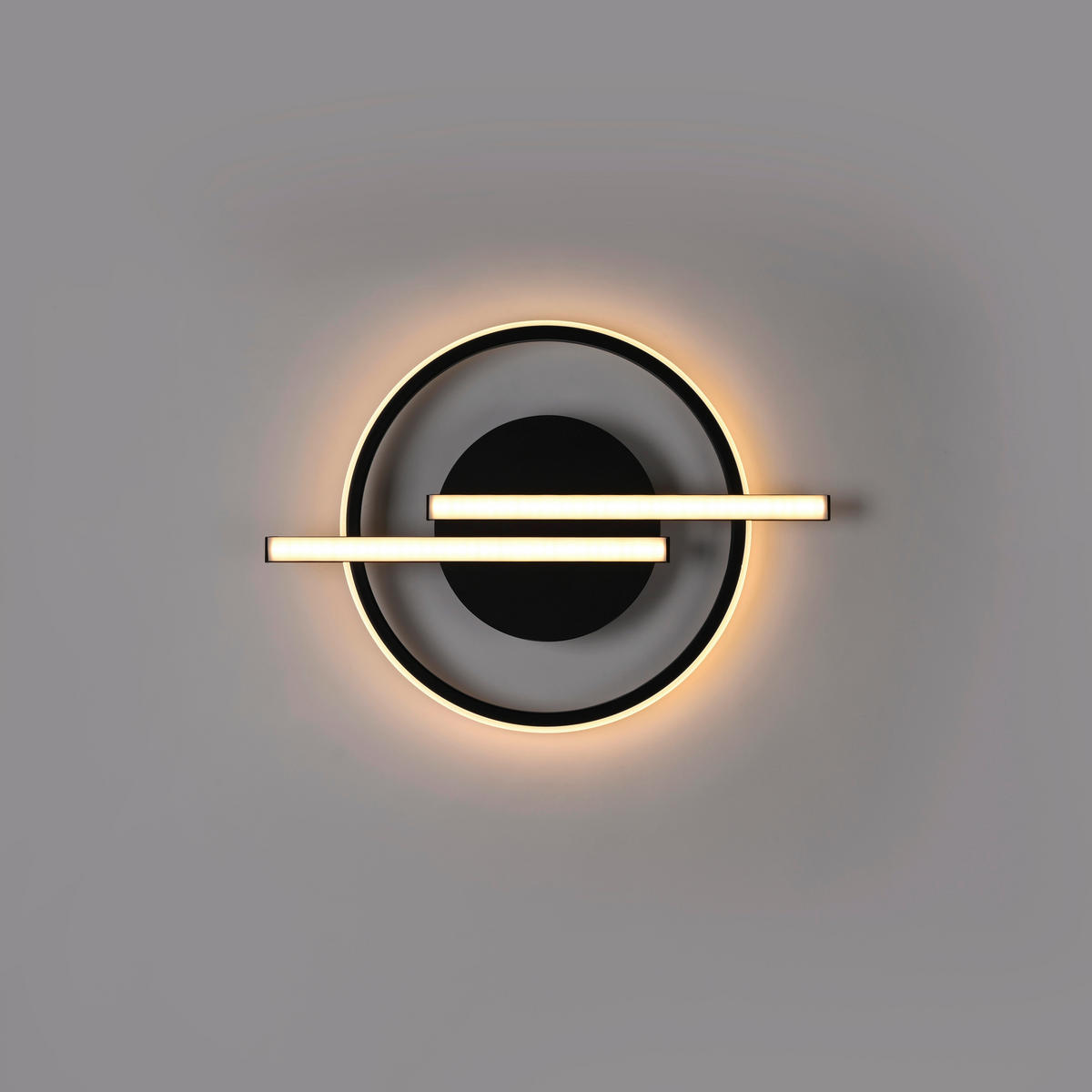 LED PLAFONJERA - crna, Dizajnerski, metal/plastika (42,5/31/4,5cm)