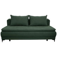 SCHLAFSOFA MOLISS in Flachgewebe Grün  - Schwarz/Grün, Basics, Textil/Metall (202/98/78cm) - Livetastic