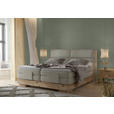 BOXSPRINGBETT 180/200 cm  in Eichefarben, Olivgrün  - Eichefarben/Olivgrün, Natur, Holz/Textil (180/200cm) - Valnatura