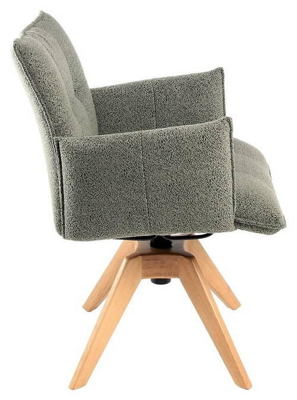 ARMLEHNSTUHL  in Webstoff  - Eichefarben/Grün, Design, Holz/Textil (57/86/65cm) - Valnatura