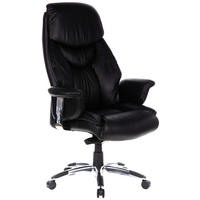 CHEFSESSEL Lederlook Schwarz  - Schwarz, MODERN, Kunststoff/Textil (63/140/52cm) - MID.YOU