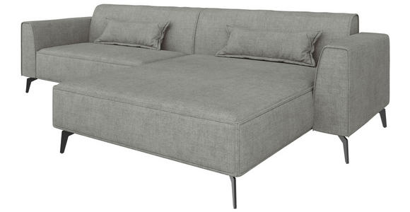 ECKSOFA  in Chenille Greige  300/190 cm  - Hellbraun/Greige, MODERN, Textil/Metall (300/190cm) - Carryhome